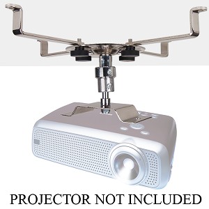 Projector Wall/Ceiling Mount Bracket (Silver/Chrome) - Click Image to Close